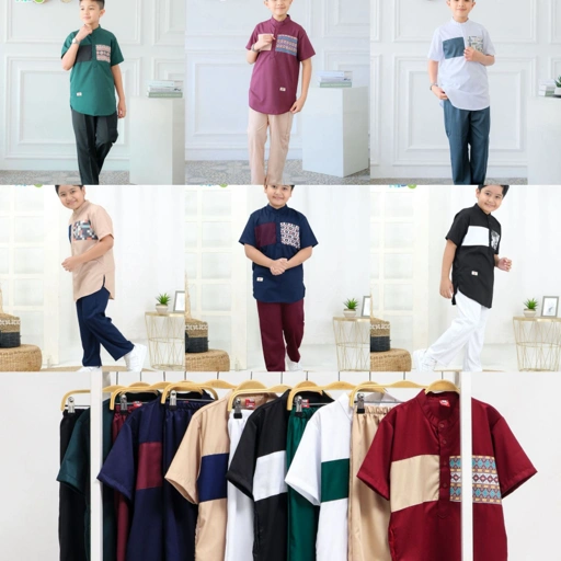 Image of Setelan Koko + Celana Anak Laki-laki Junior