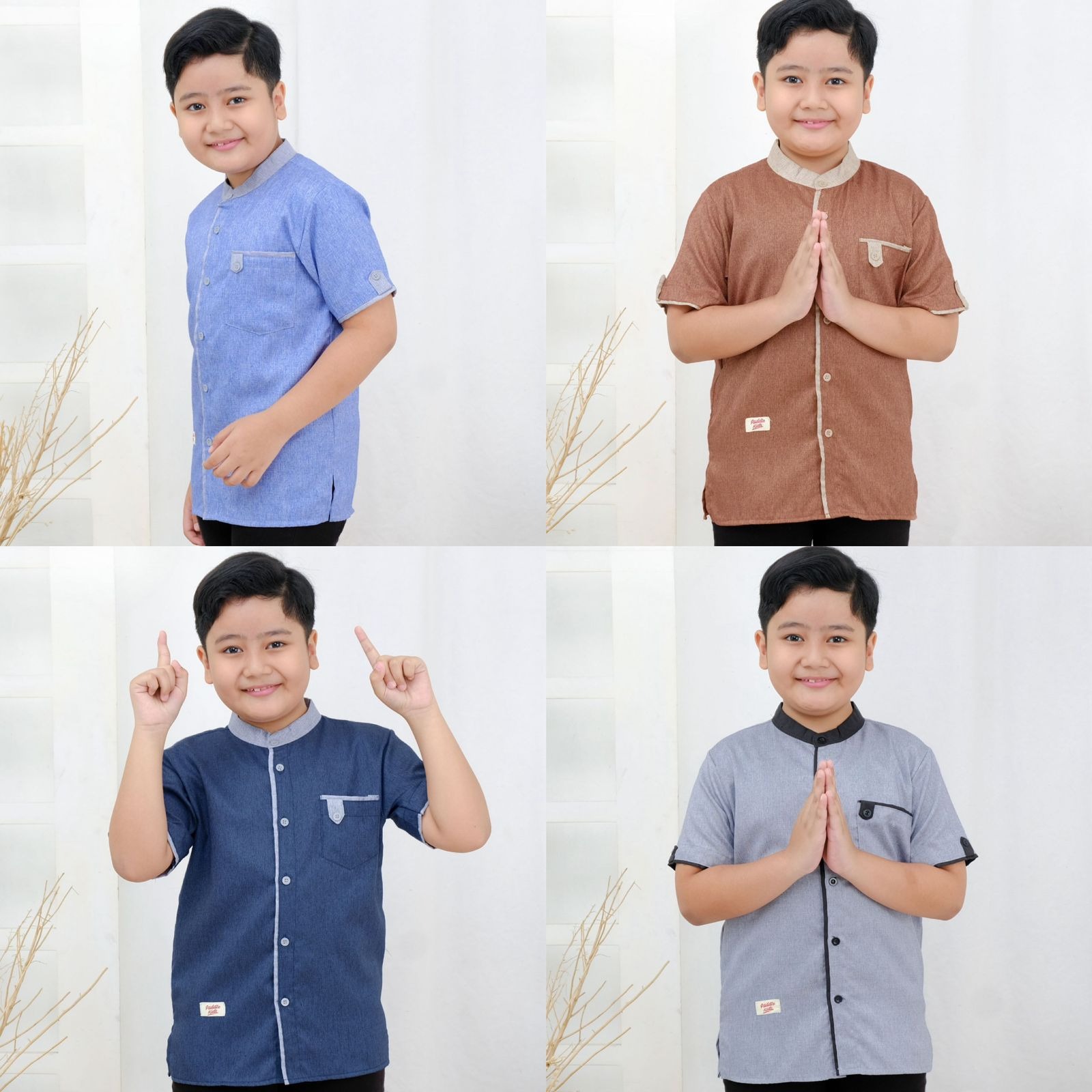 Kemeja Koko Lengan Pendek Katun