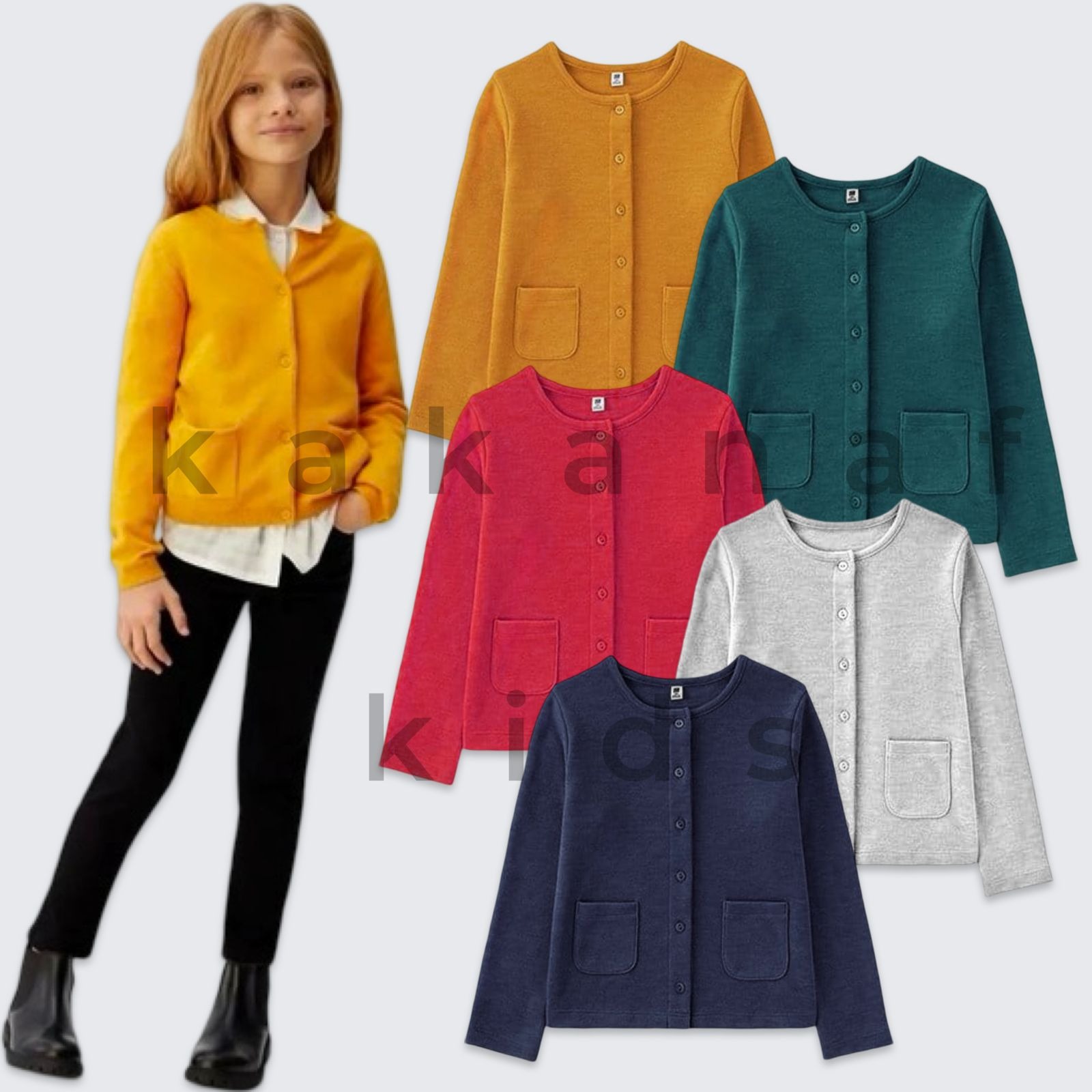 UNIQLO Girls Pocket Cardigan