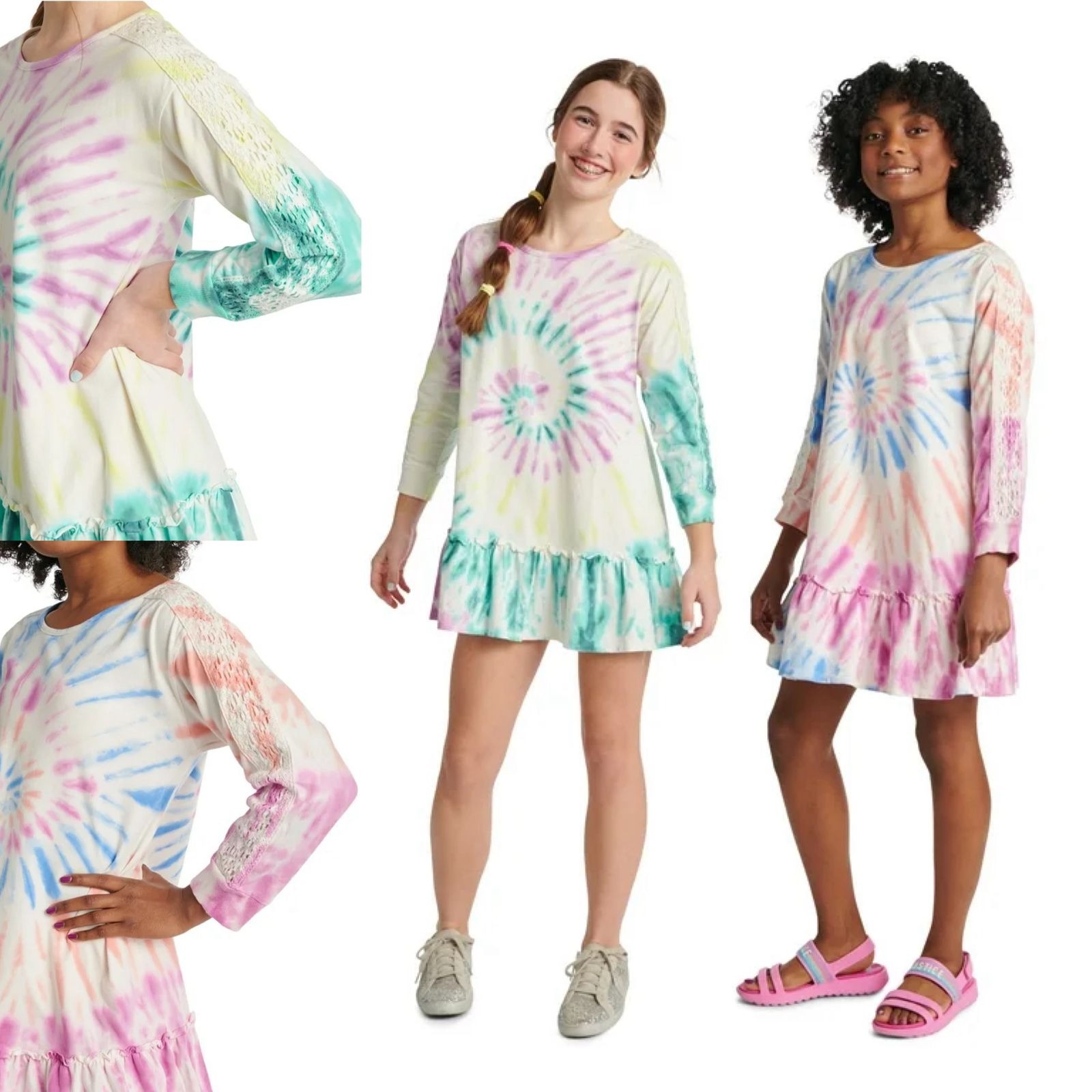 Justice Lace Tiedye Dress