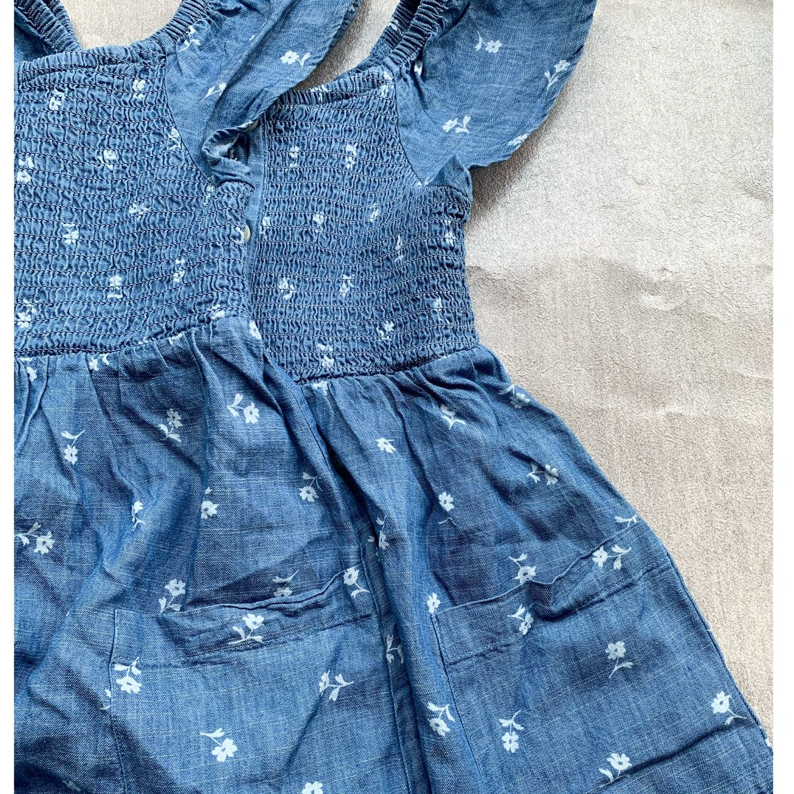 CATJACK Girls Chambray Smocked Dress