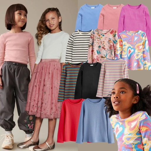 Image of NEXT Girls Ribbed Long Sleeve