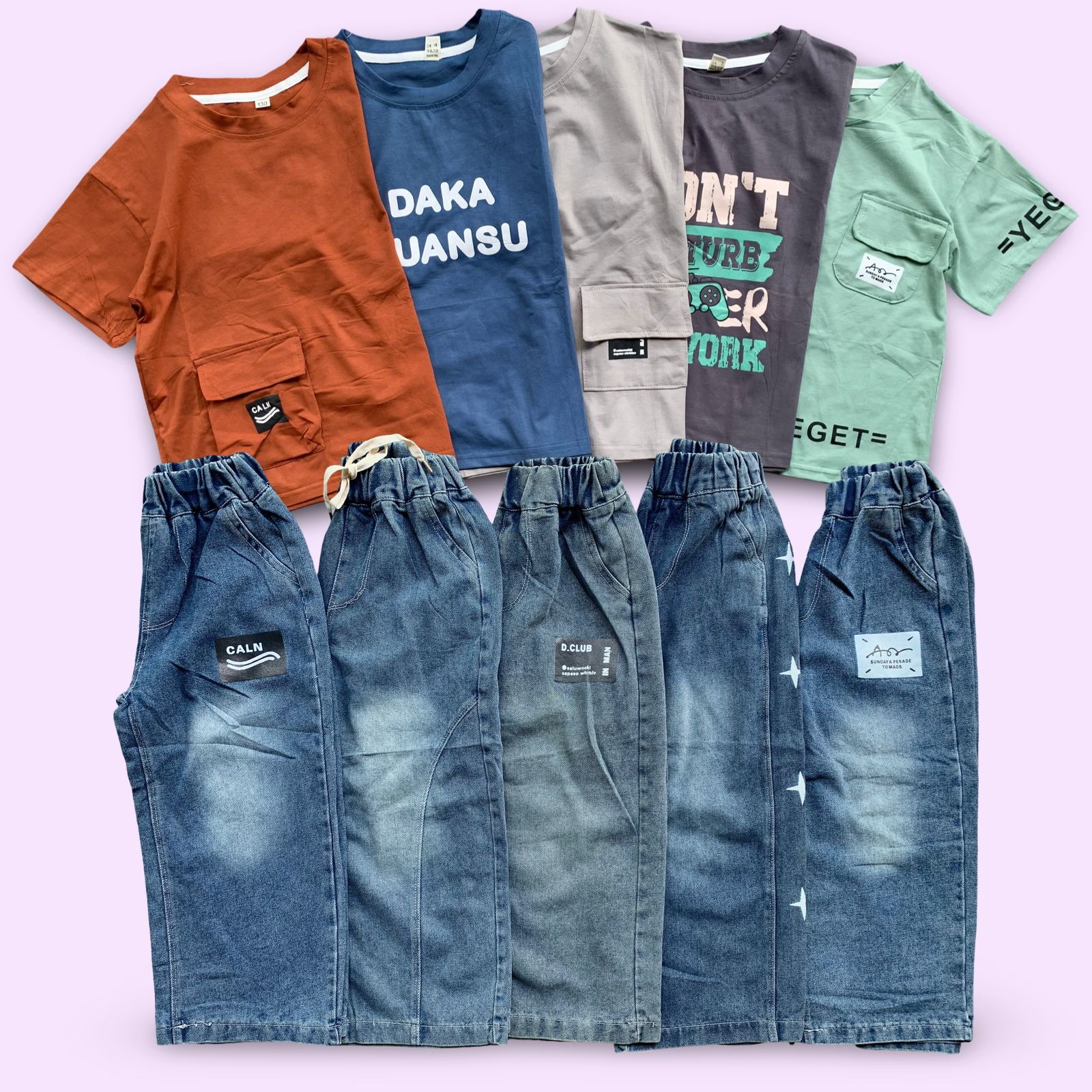 Setelan Kaos & Celana Jeans