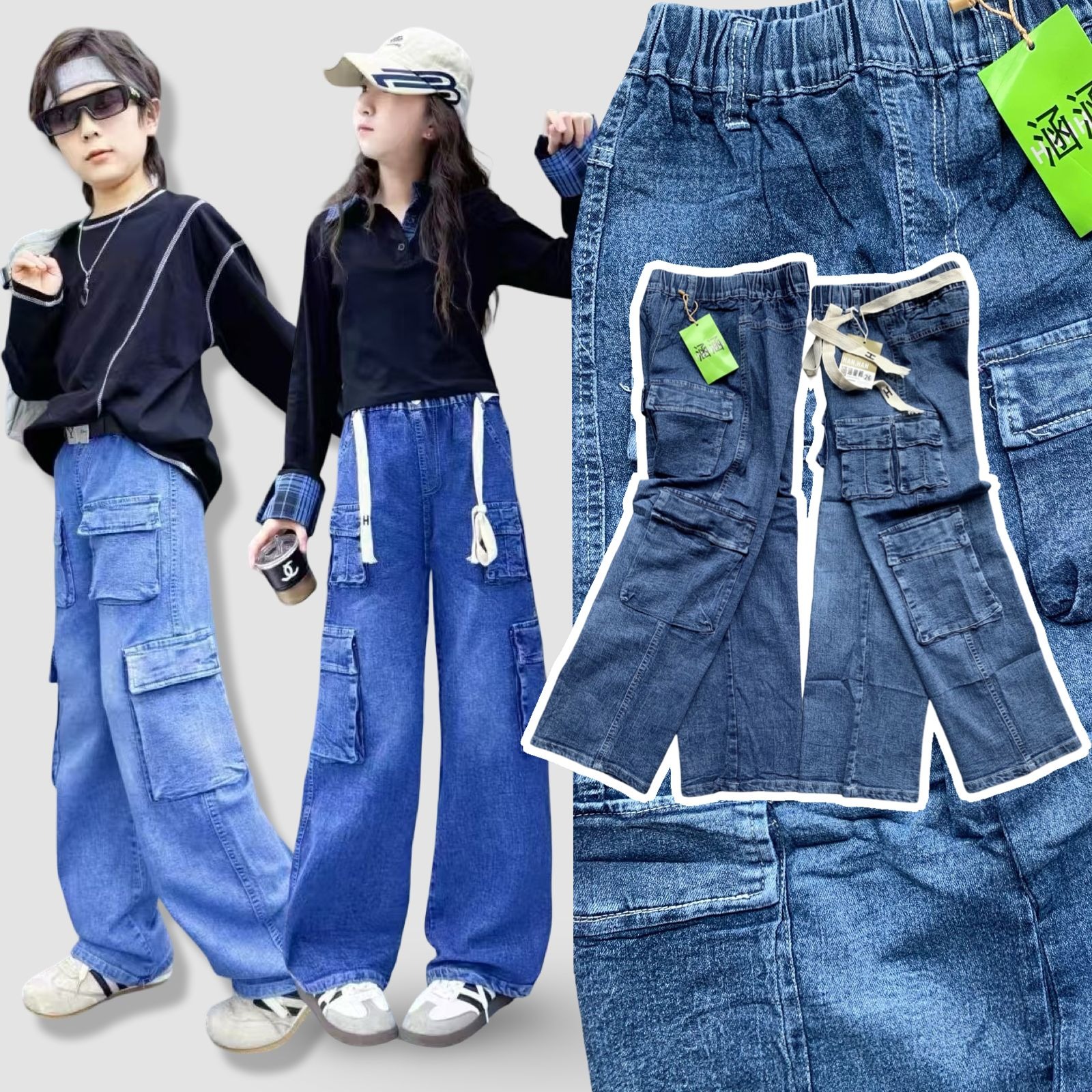 Celana Jeans Cargo Unisex