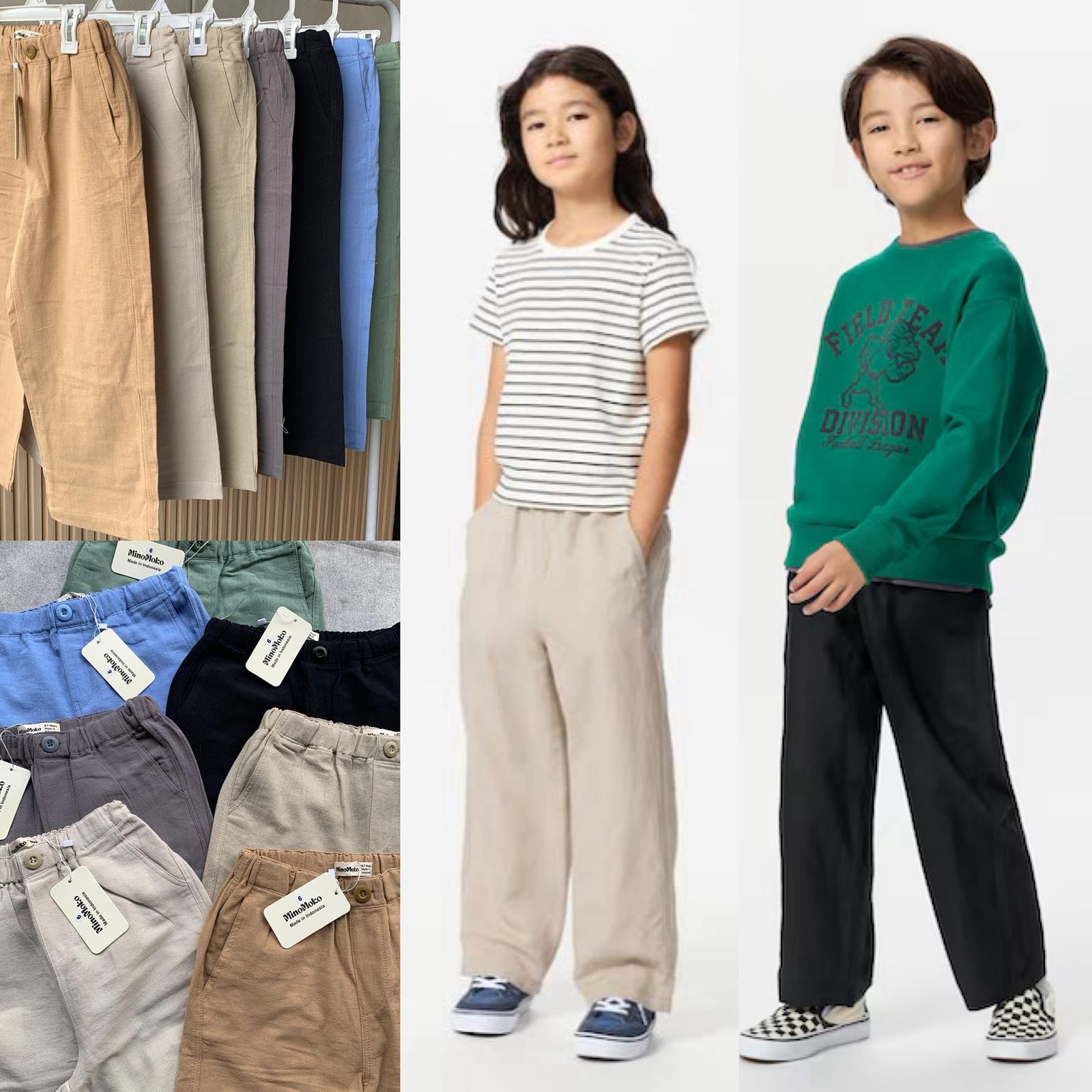 Kids Unisex Linen Pants by MiniMoko