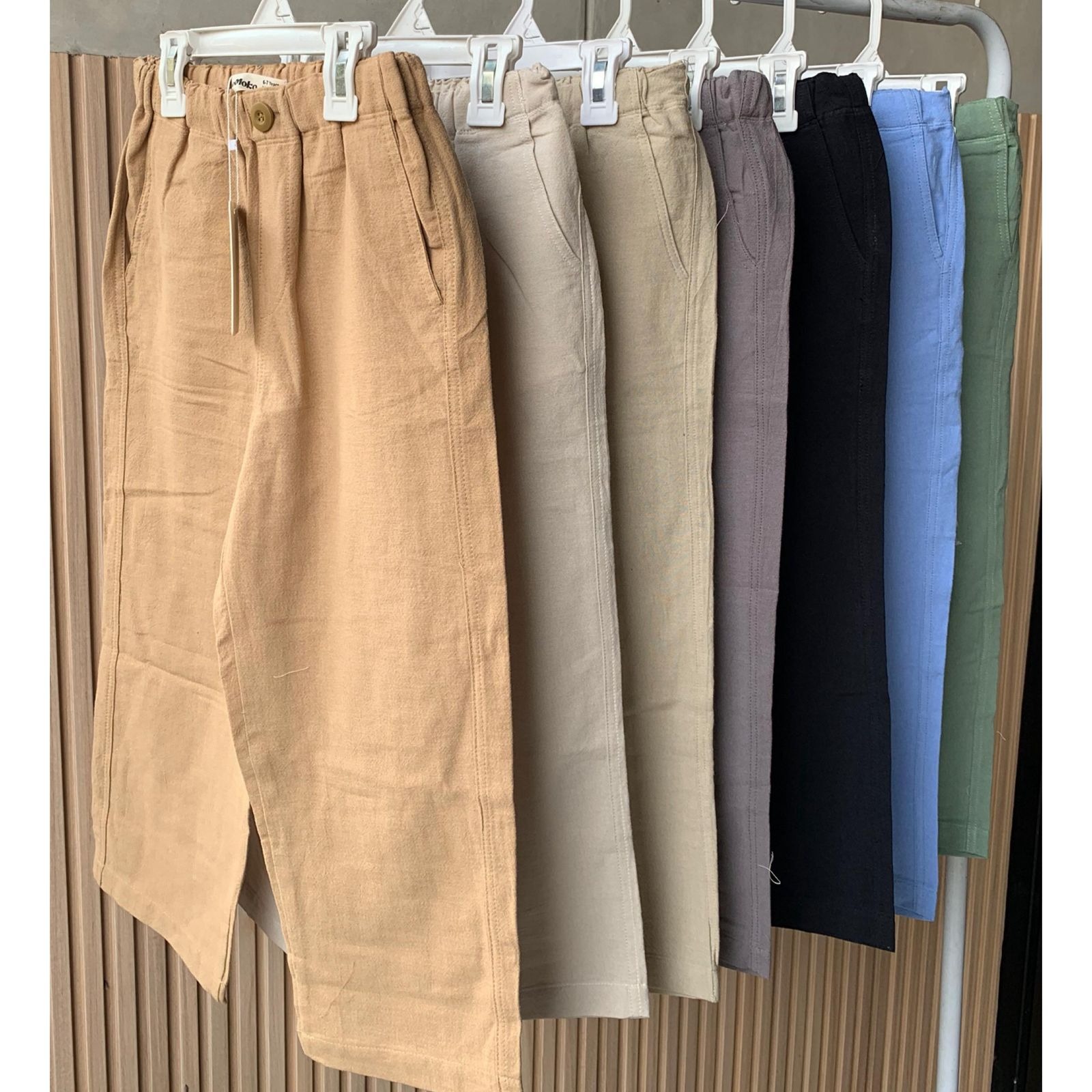 Kids Unisex Linen Pants by MiniMoko