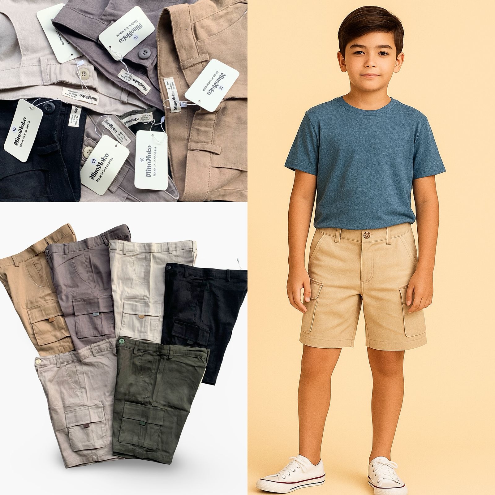 MiniMoko Boys Cargo Shorts