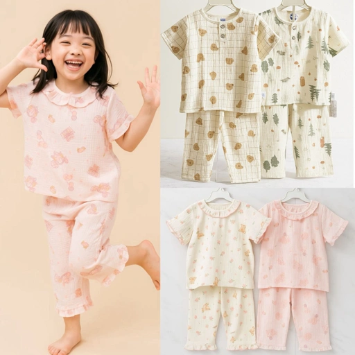 Image of Setelan Baju Tidur Katun Muslin