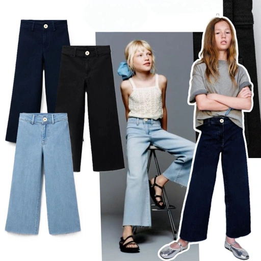 Image of ZARA Girls Marine Jeans