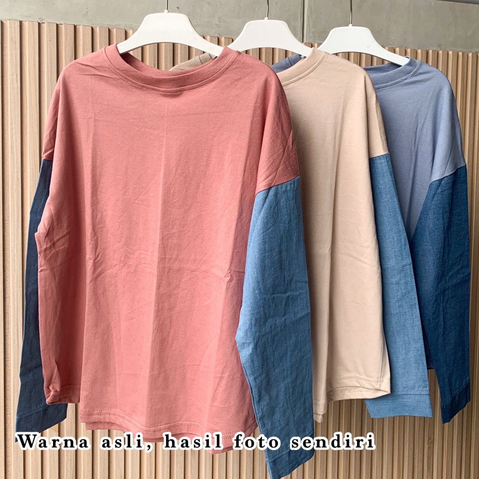 Girls Oversize Two Tone Long Sleeve