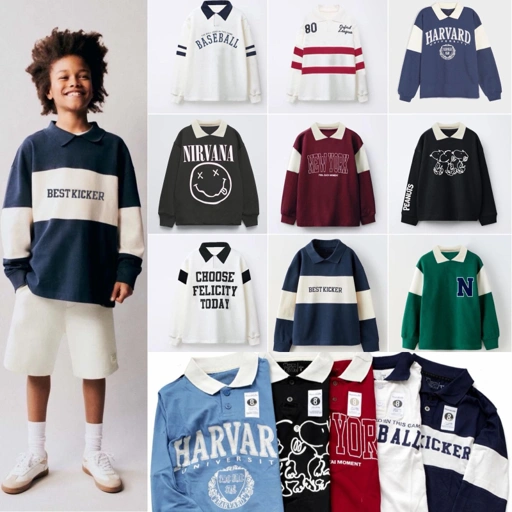 Image of NMKids Kaos Kerah Unisex Long Sleeve