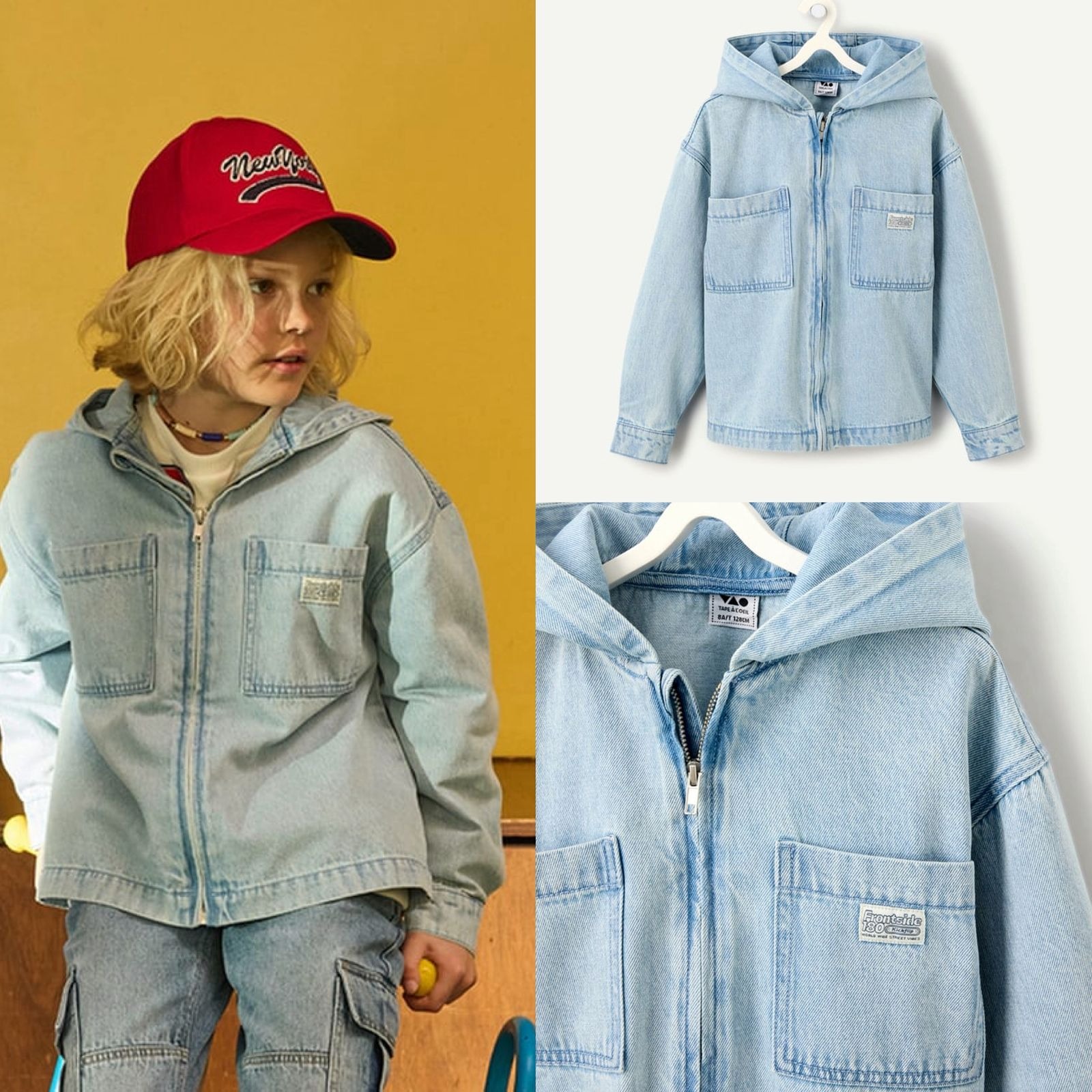 Boys Denim Hoodie Jacket