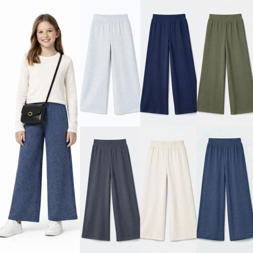 Image of GAPKids Wide Leg Rib Pants 2