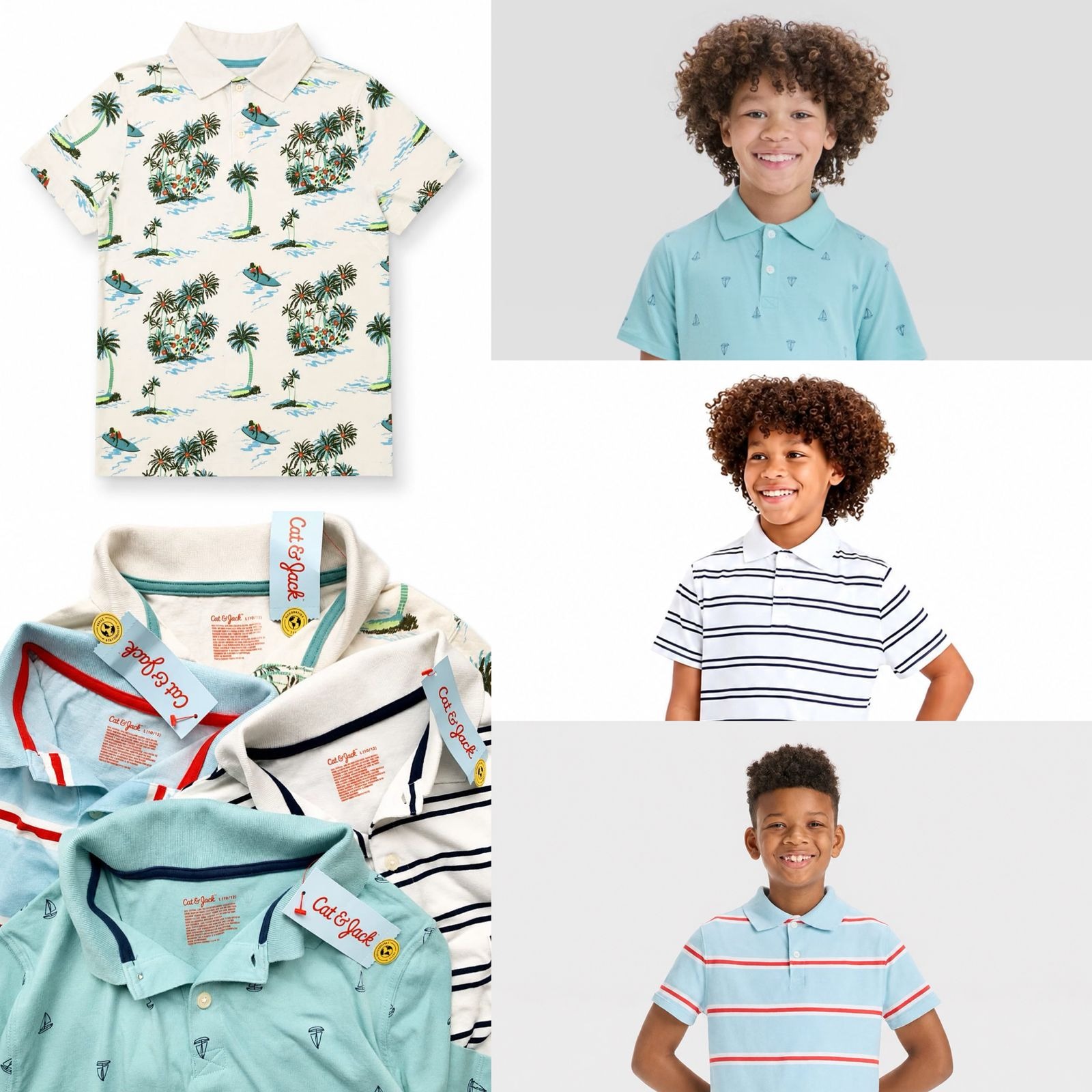 CATJACK Boys Polo Shirts 