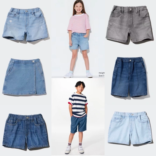 UNQ Girls & Boys Denim Shorts