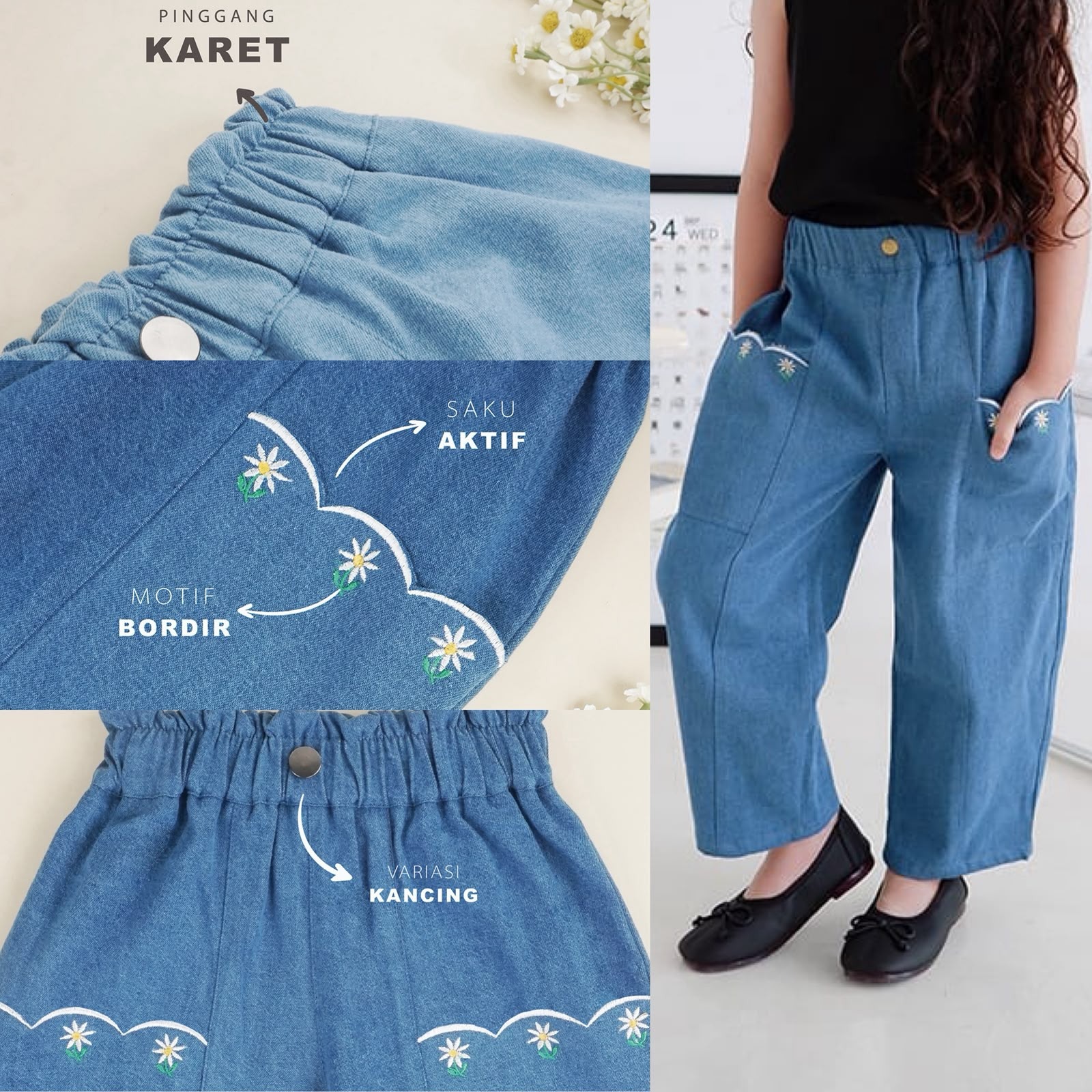 Girls Denim Pants