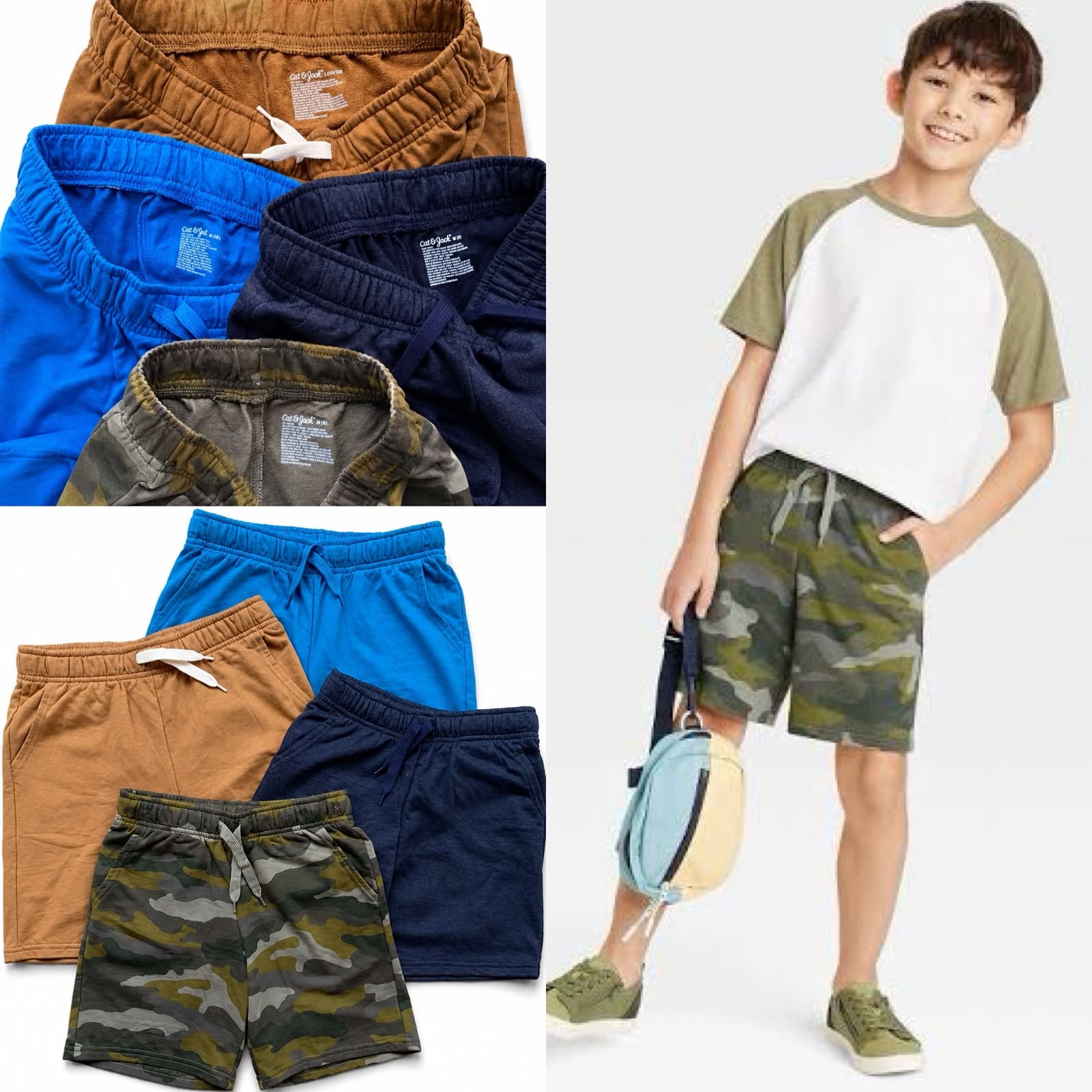 CATJACK Boys Cotton Terry Shorts
