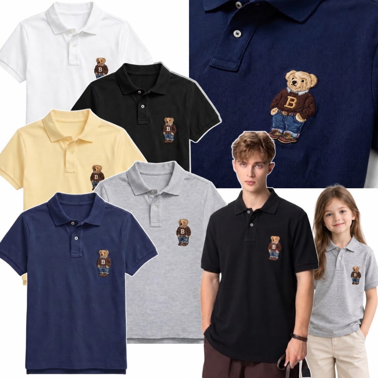 Moona Unisex Polo Shirts