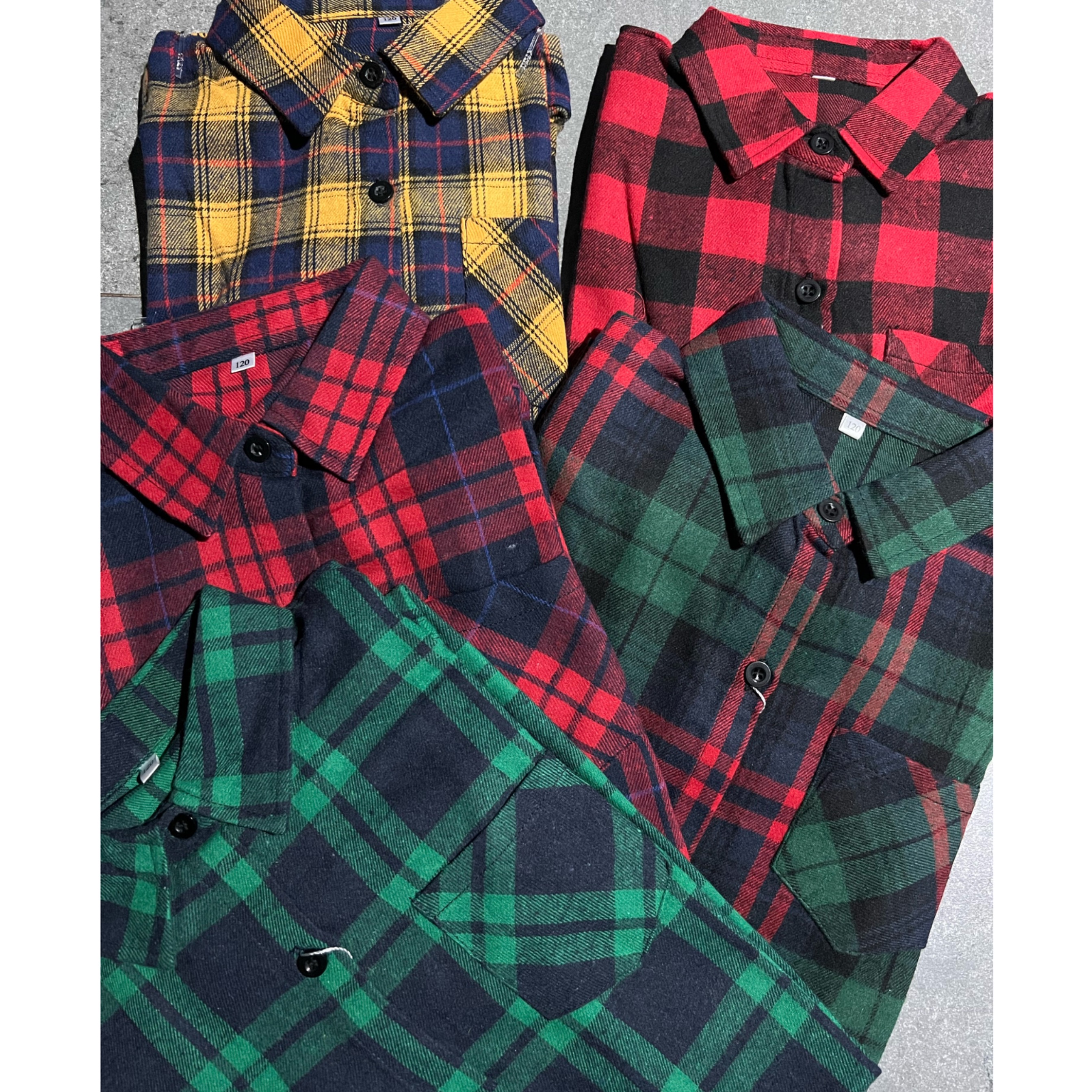 Kemeja Tunik Flannel Impor Anak Perempuan