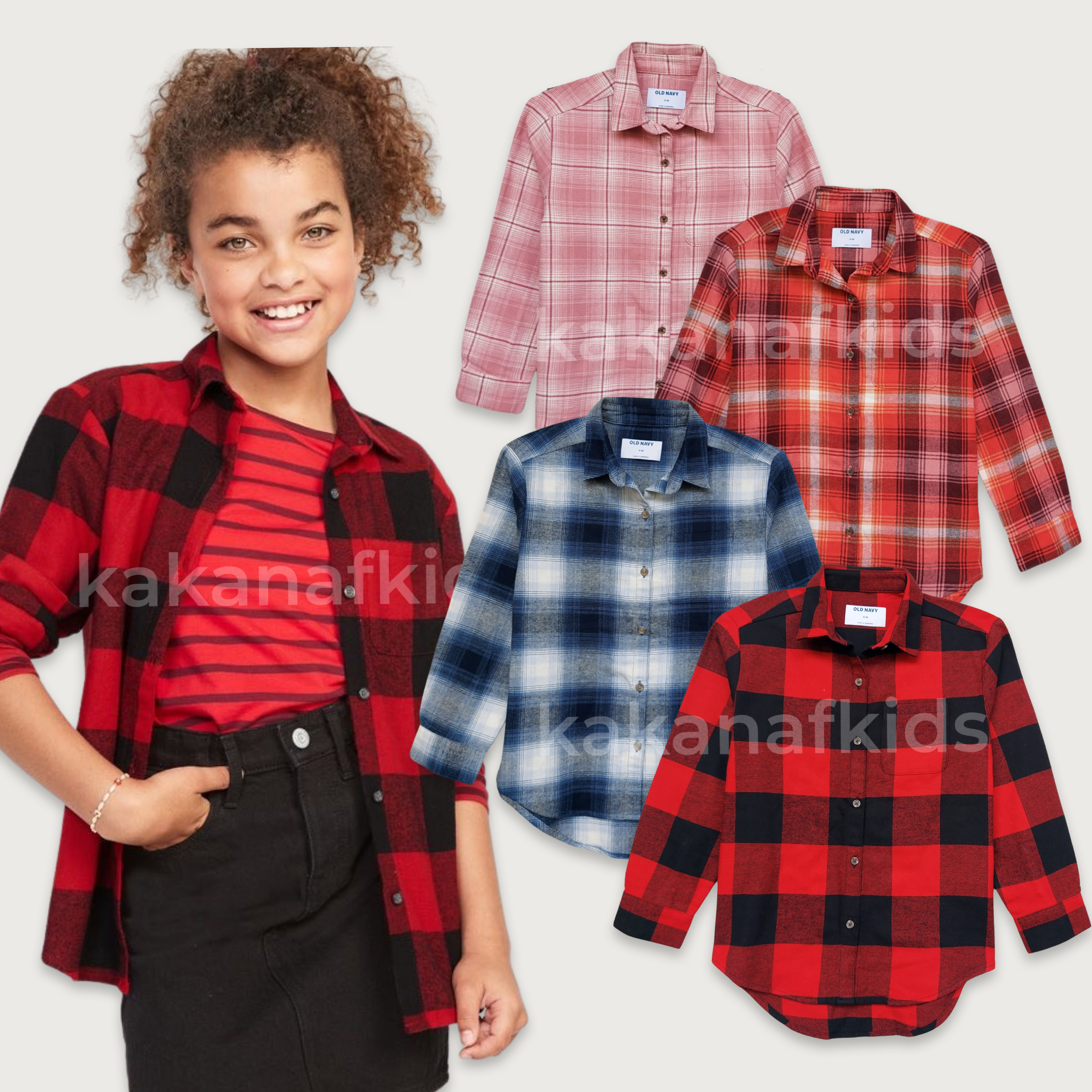 Oldnavy Girls Kemeja Flannel Anak