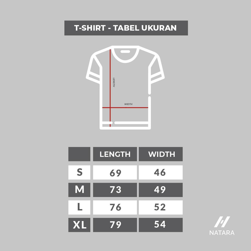 Natara - T-shirt Kaos Casual Polos Premium Pria & Wanita Palm Putih