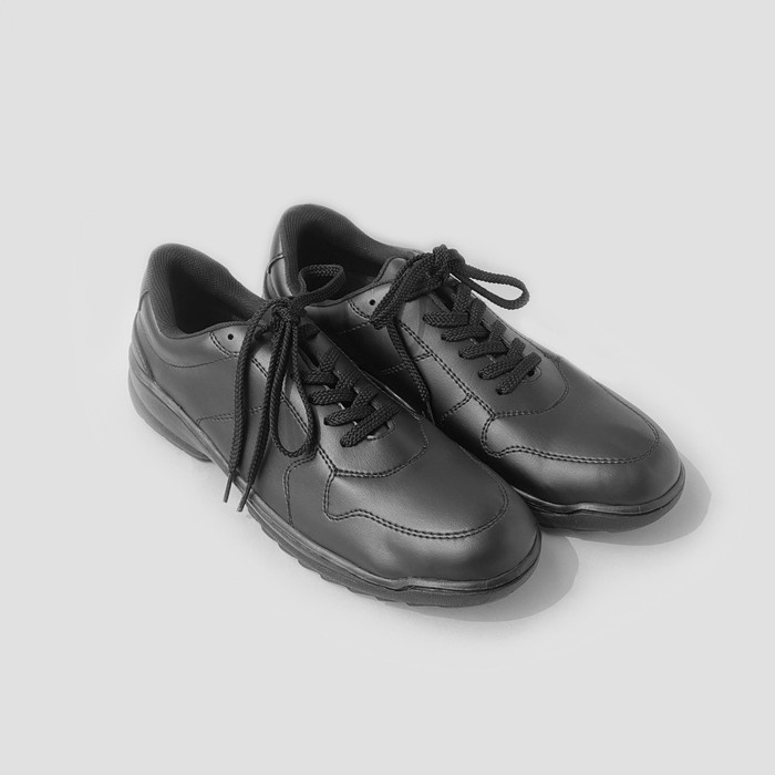 Sepatu Sneakers Pria Cowok Casual Miles&co - Hexal Series Full Hitam