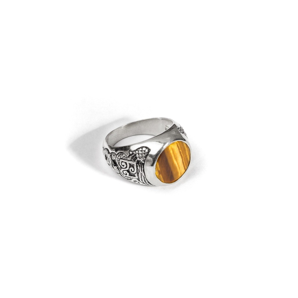 Garuda Naga Tiger Eye Ring