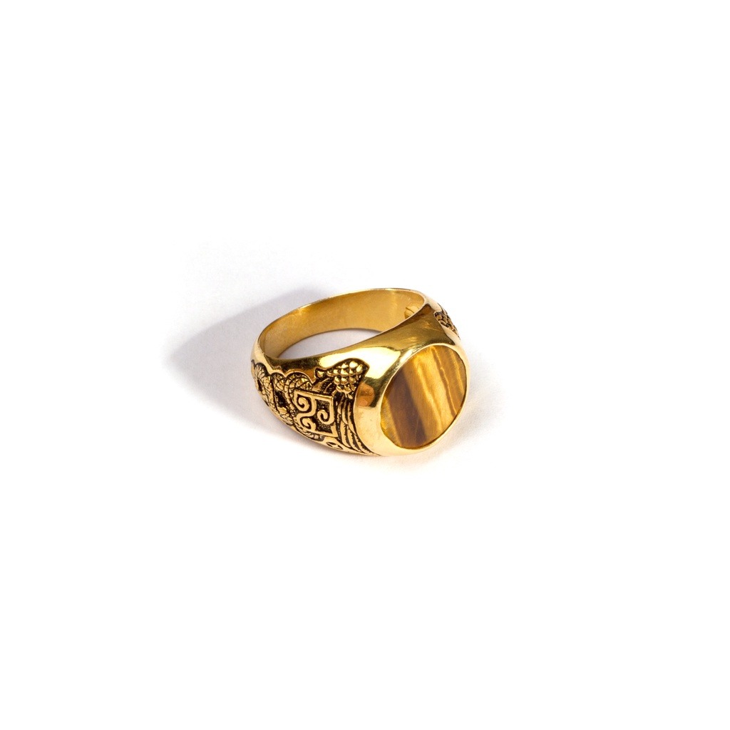 Garuda Naga Tiger Eye Ring