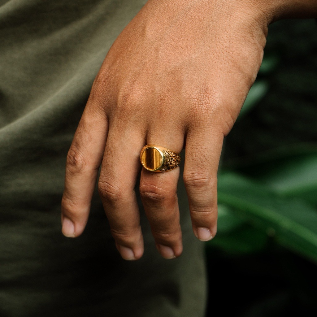 Garuda Naga Tiger Eye Ring