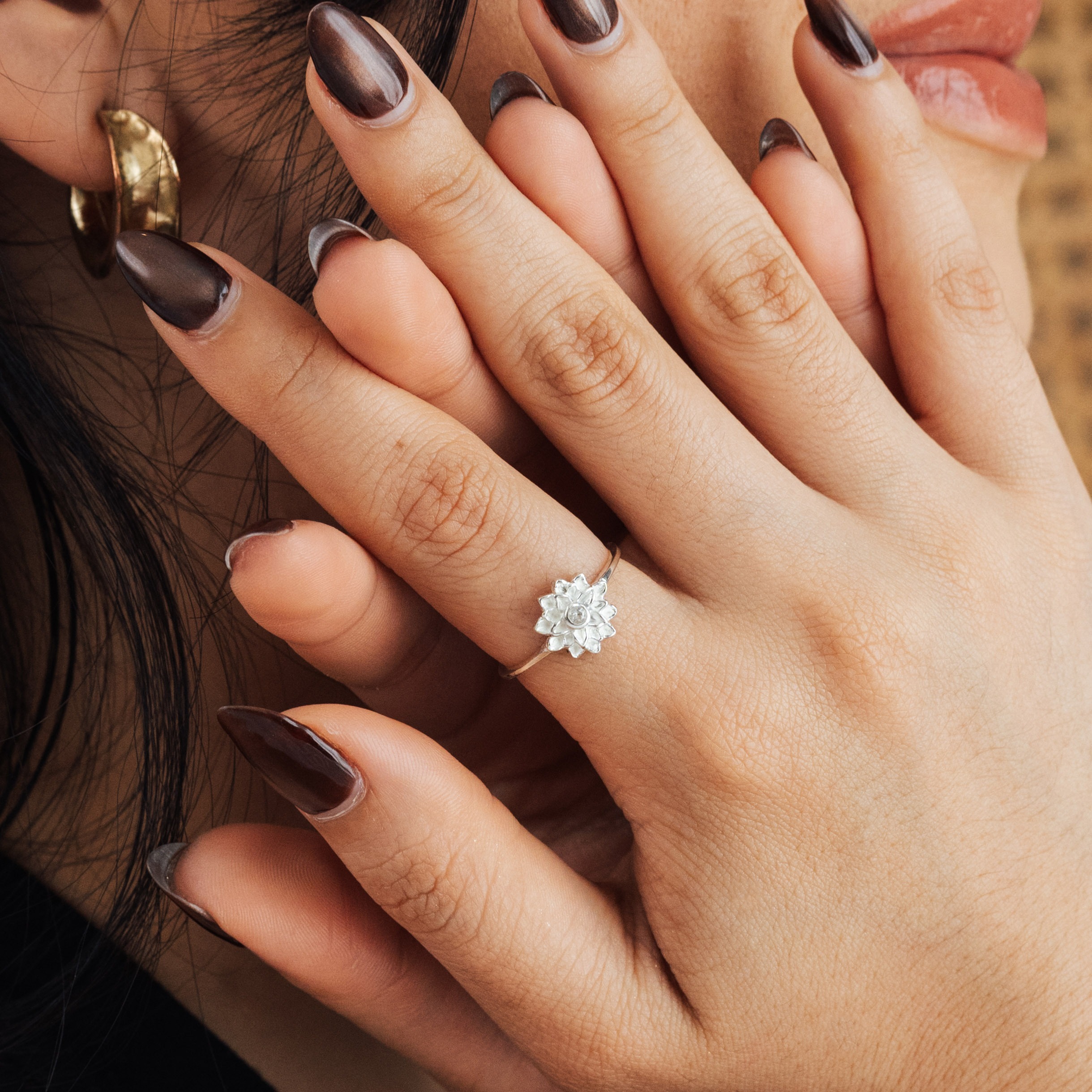 LOTUS RING - NAVYA SERIES 925