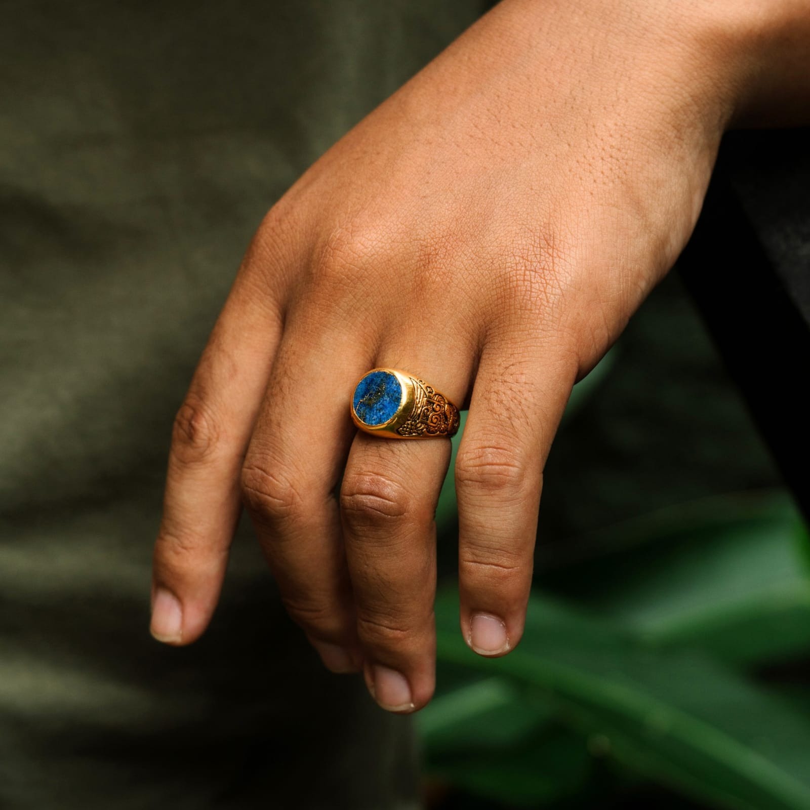Garuda Naga Lapis Lazuli Ring
