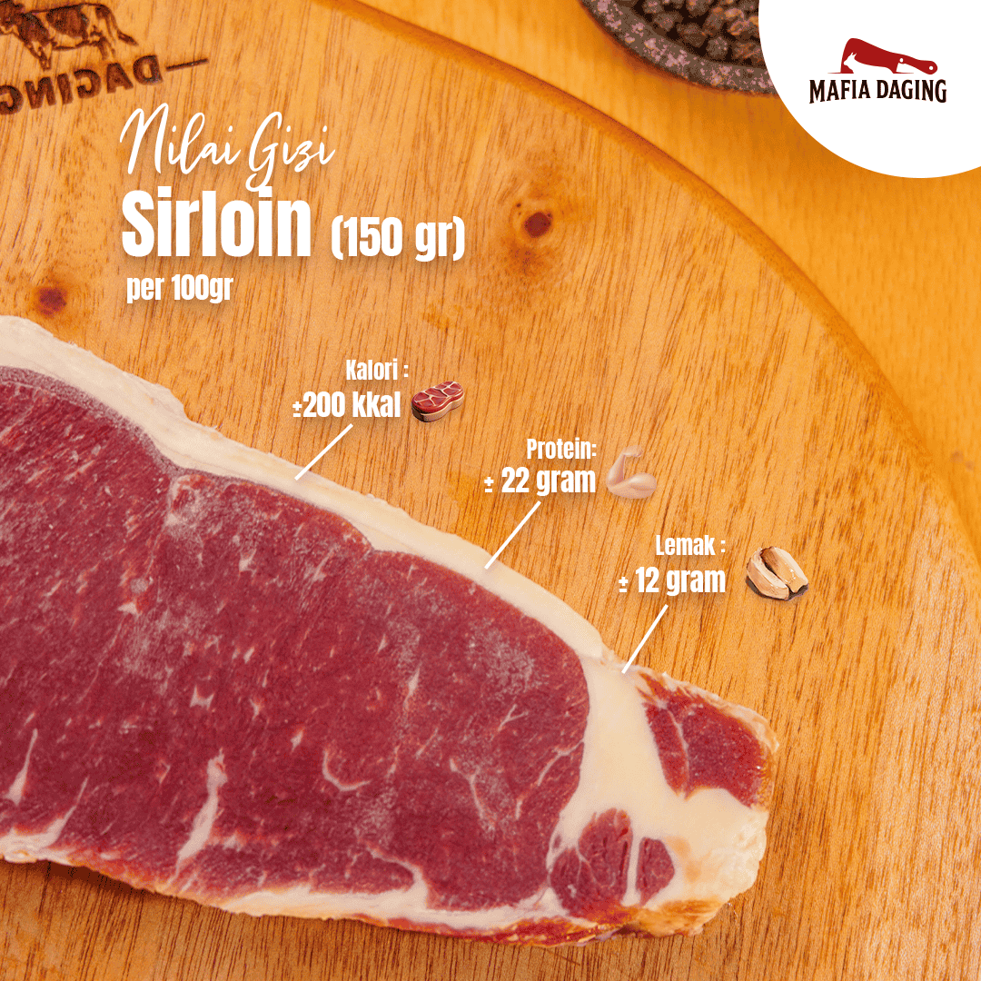 [Mafia Daging] Sirloin Steak Australia Grade A 150g