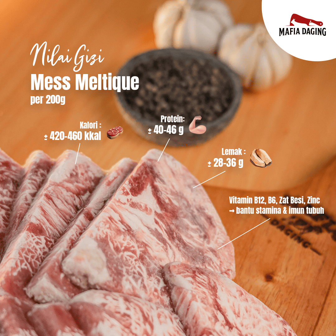 [Mafia Daging] PROMO!! Mess Meltique 1kg Kualitas Premium isi 10 potong