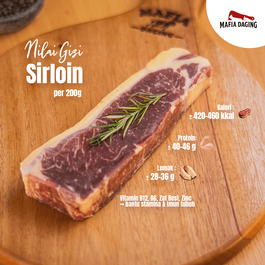 [Mafia Daging] PROMO! Sirloin Steak Australia Premium 1 kg