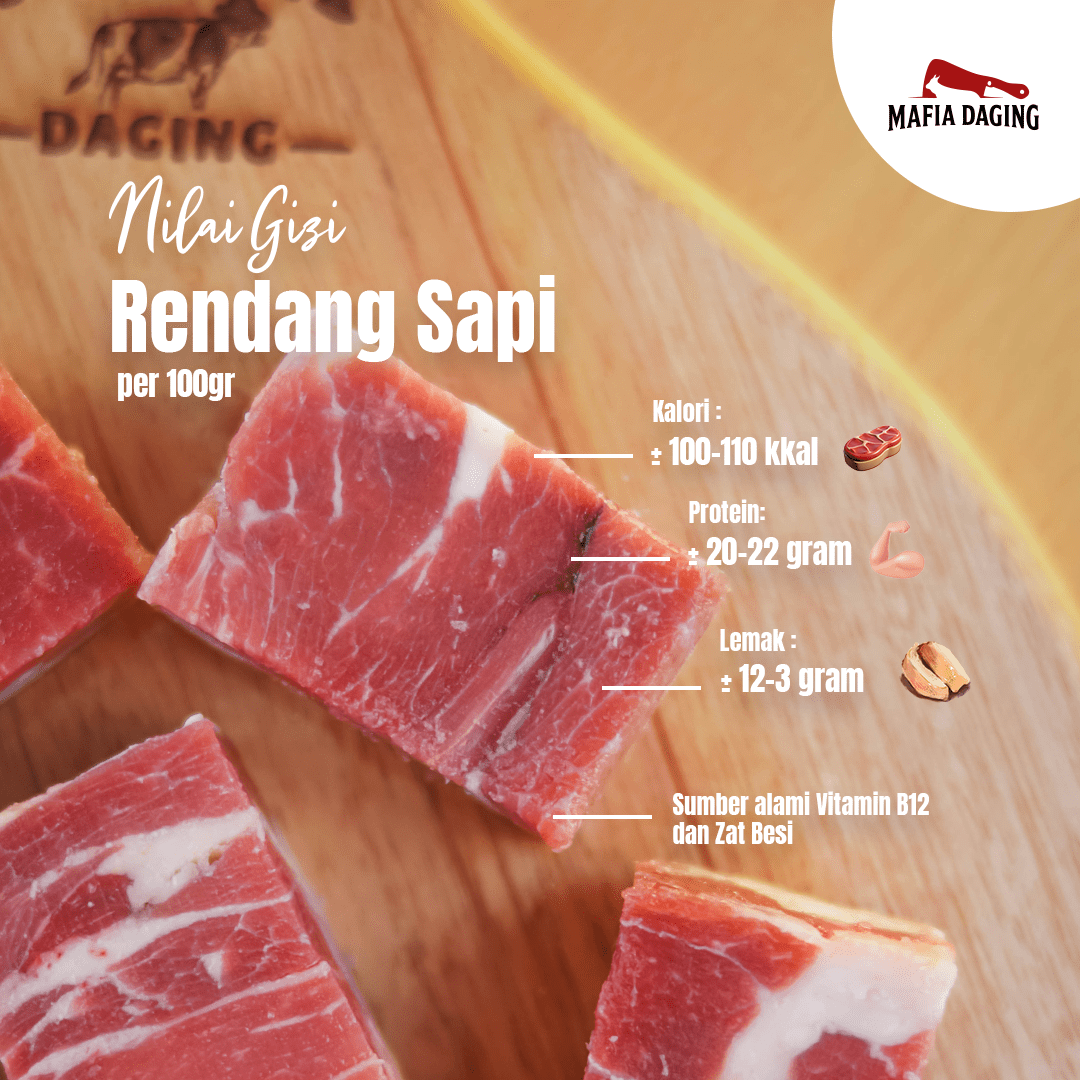 [Mafia Daging] DAGING RENDANG SEMUR EMPAL SOTO SAPI IMPOR AUSTRALIA 1 kg