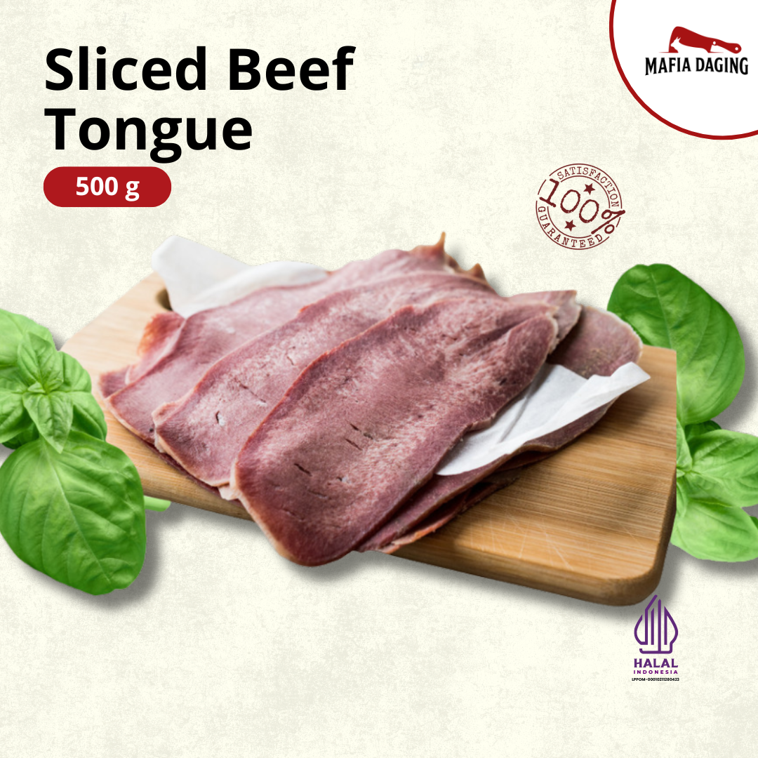 [Mafia Daging] PROMO!!! Lidah Sapi Slice Iris Tipis Local / Beef Tongue / Gyutan 500g