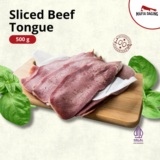 Image of [Mafia Daging] PROMO!!! Lidah Sapi Slice Iris Tipis Local / Beef Tongue / Gyutan 500g