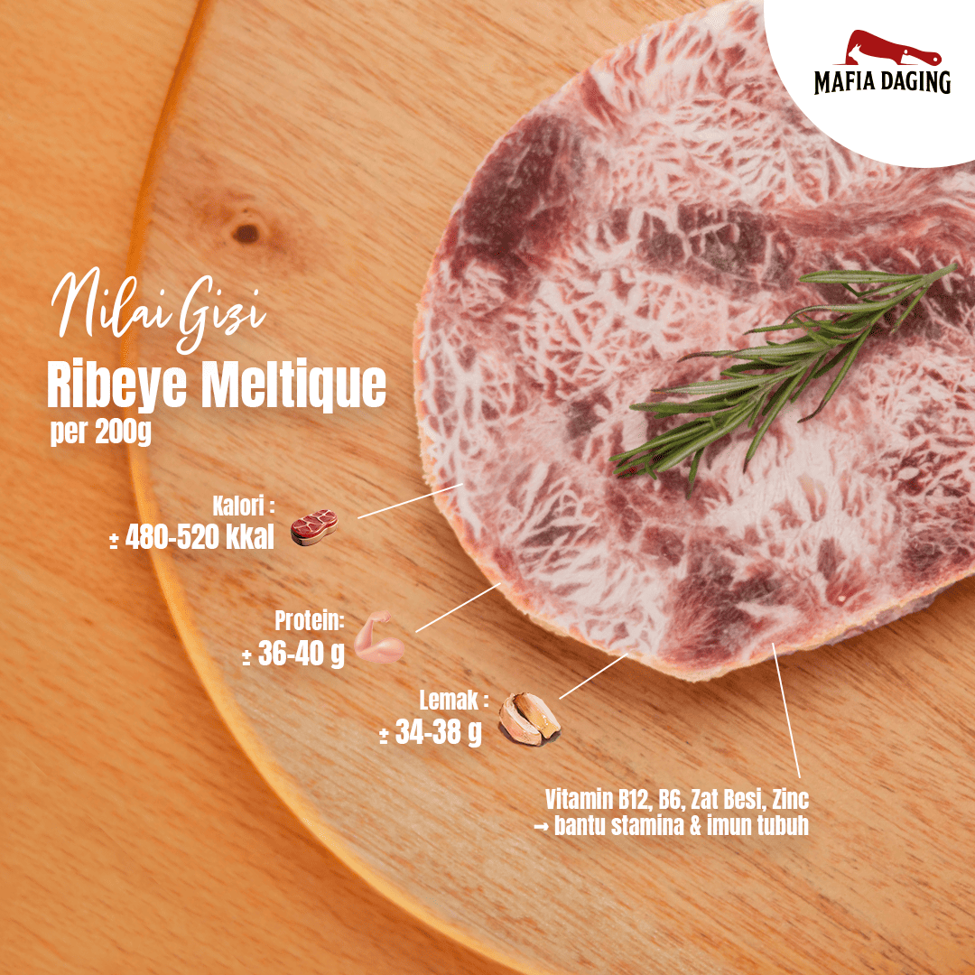 [Mafia Daging] PROMO!!! Wagyu Daging Steak Ribeye Meltique Prime Cut 1 kg