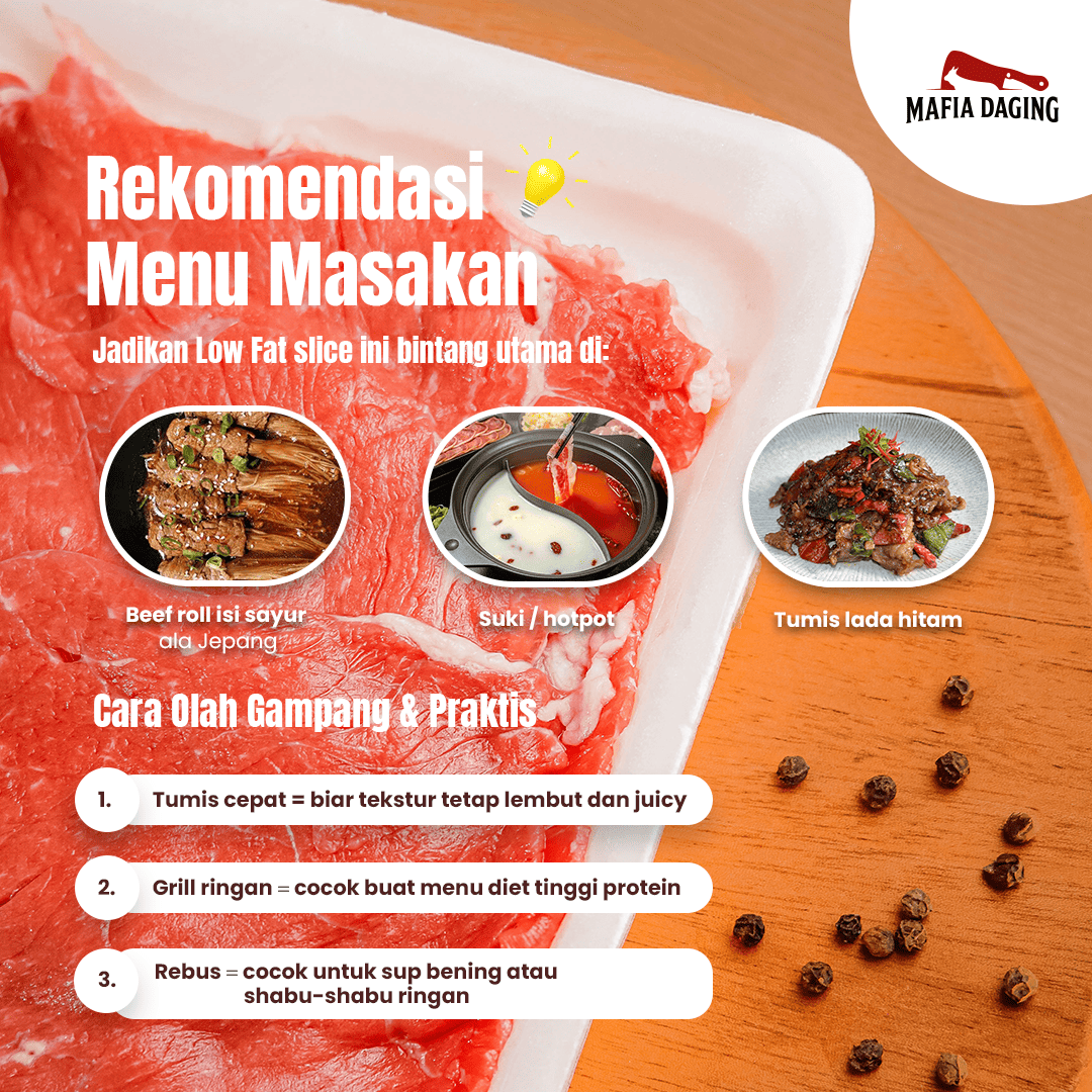 [Mafia Daging] Beef Slice Low Fat / Shabu Shabu 1 kg