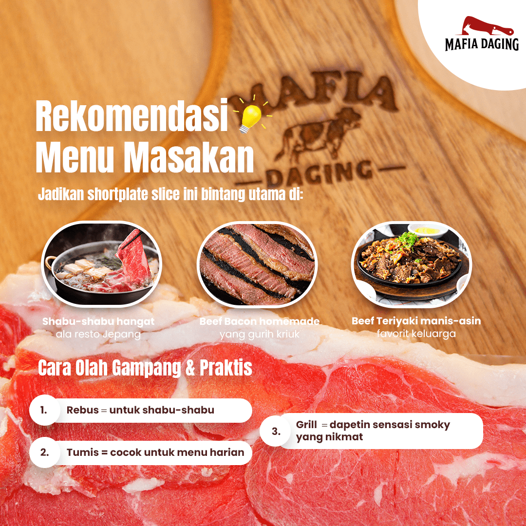 [Mafia Daging] Daging / USA Beef Slice Shortplate/ Tasty Beef 1kg