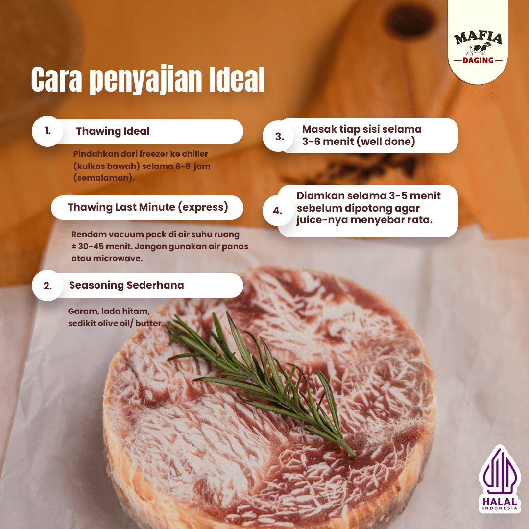 [Mafia Daging] Wagyu Daging Steak Tenderloin Meltique Prime Cut 1kg