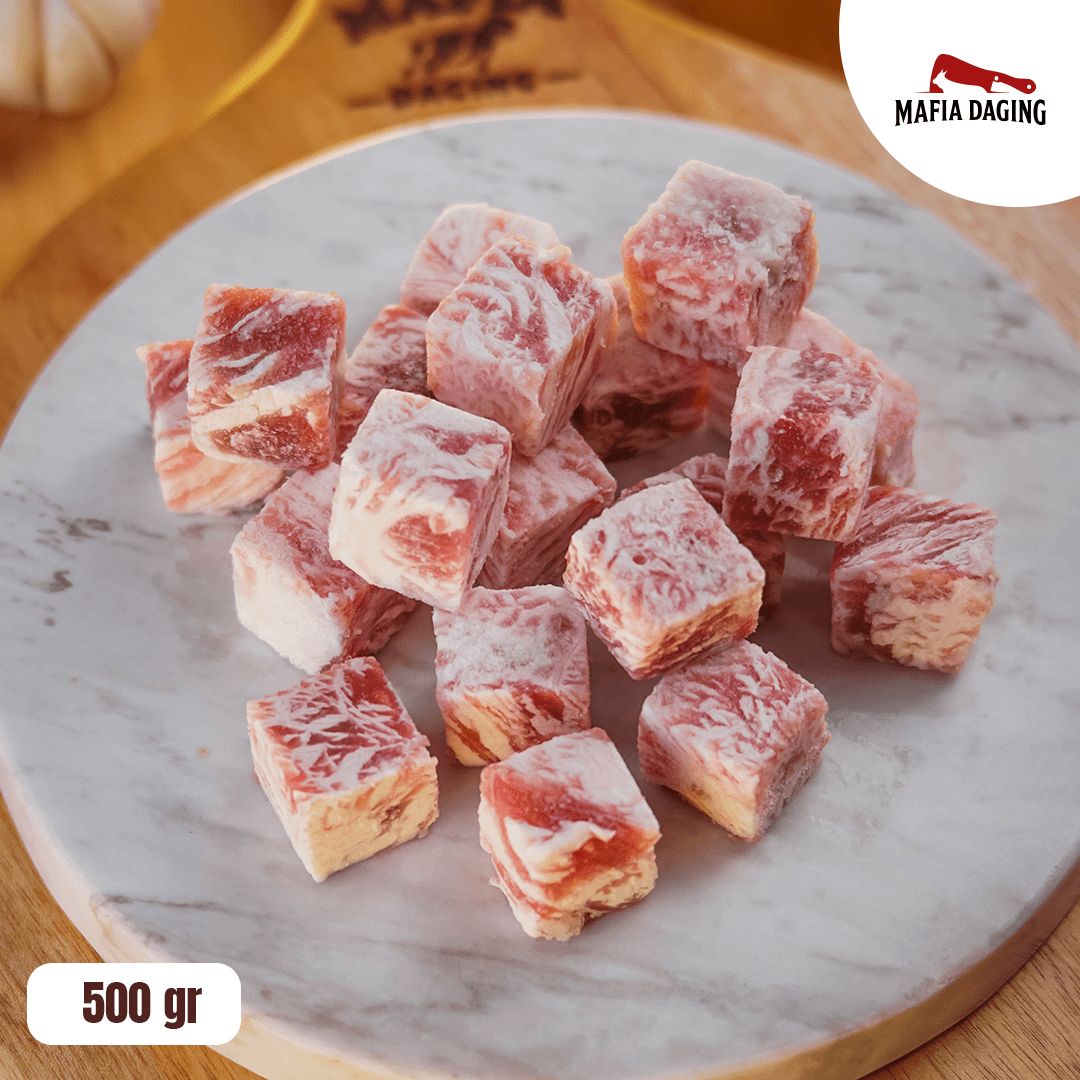 [Mafia Daging] HARGA SPESIAL!!! Saikoro Beef Wagyu Meltik Cube Premium 500g