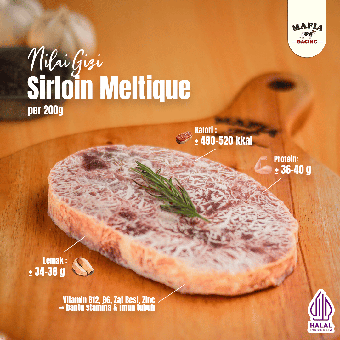 [Mafia Daging] Wagyu Daging Steak Sirloin Meltique Prime Cut 200gr
