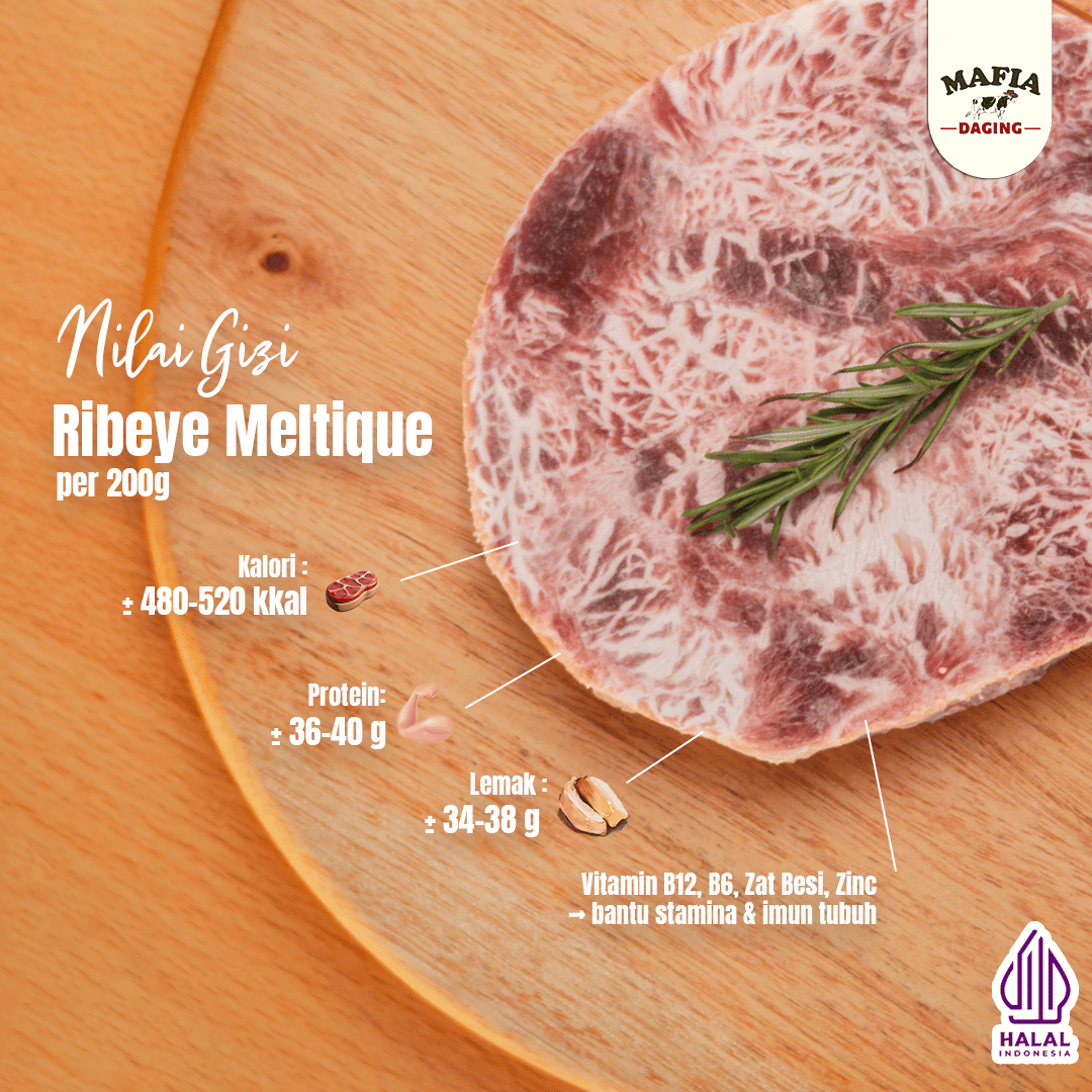 [Mafia Daging] Wagyu Daging Steak Ribeye Meltique Prime Cut 200gr