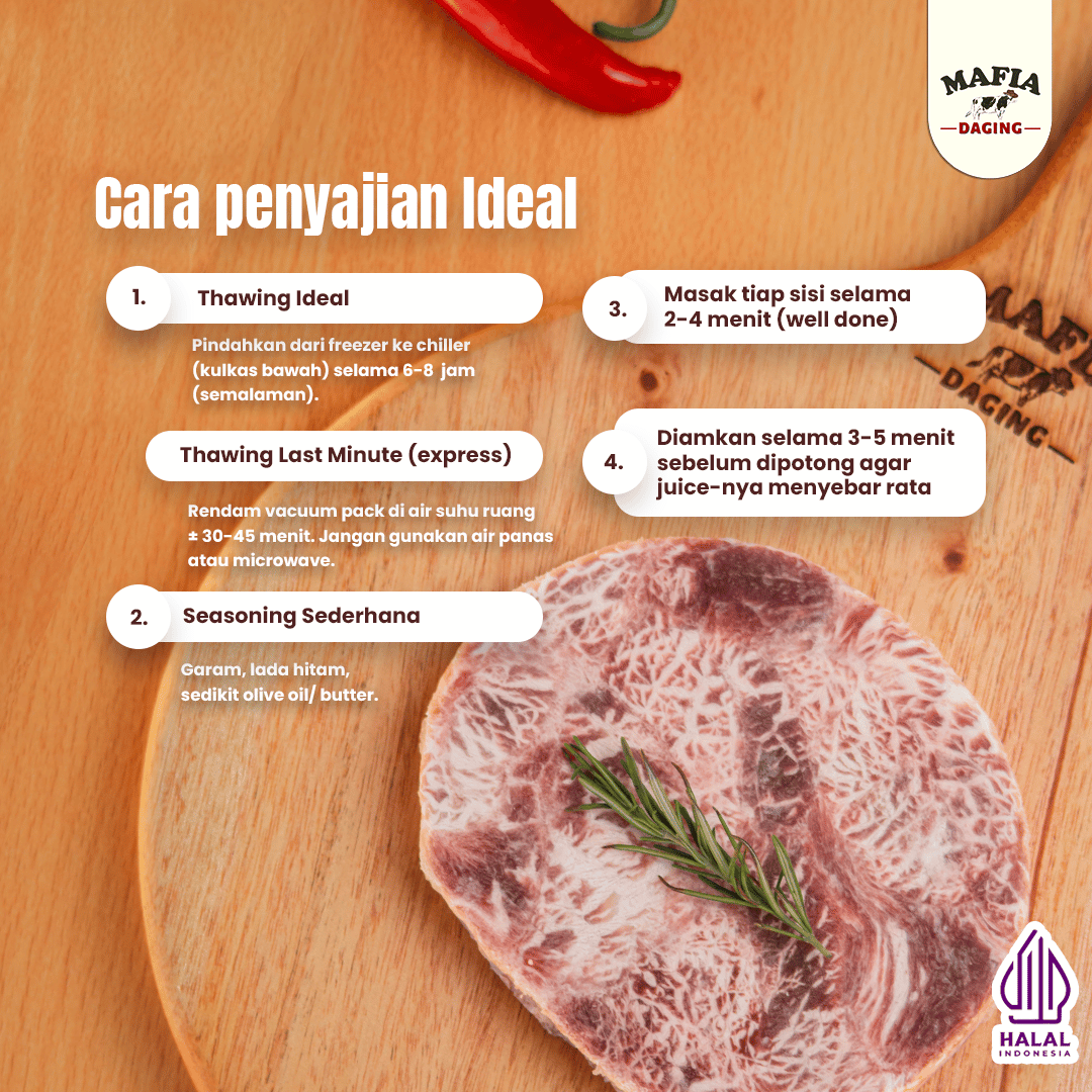 [Mafia Daging] Wagyu Daging Steak Ribeye Meltique Prime Cut 200gr