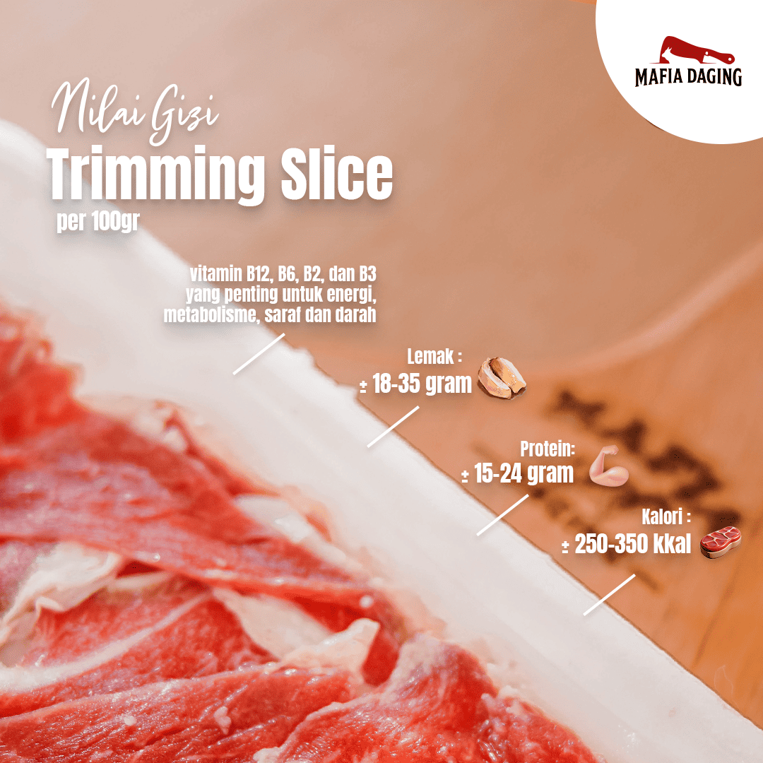 [Mafia Daging] HARGA MURAH!!! Trimming Beef Slice 500g