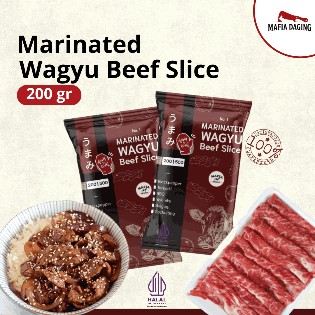 [Mafia Daging] Marinated Wagyu Beef Slice - 200 g