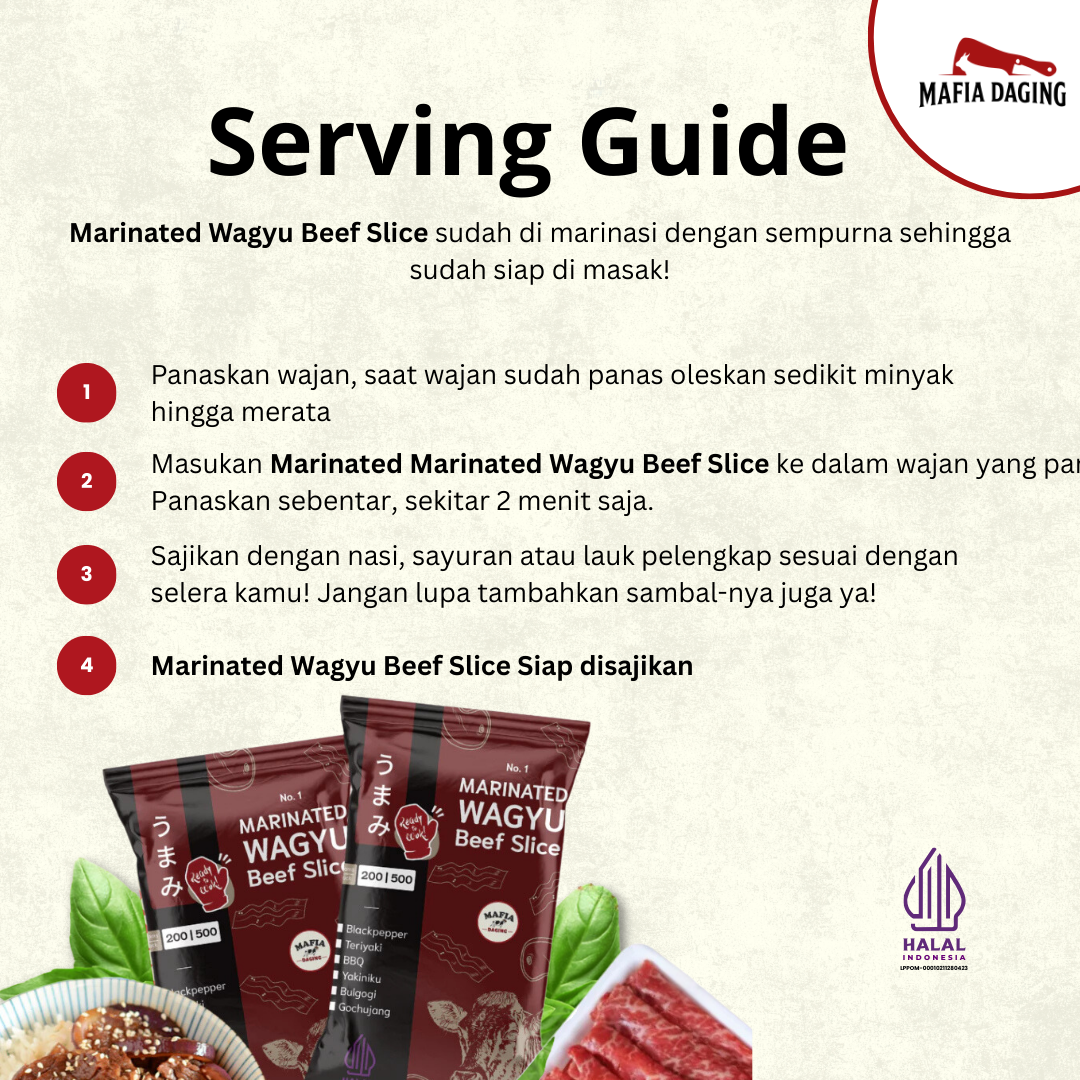 [Mafia Daging] Marinated Wagyu Beef Slice - 200 g