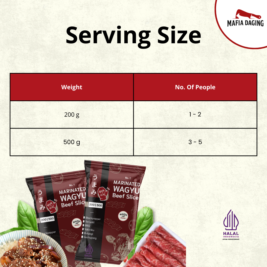 [Mafia Daging] Marinated Wagyu Beef Slice - 200 g
