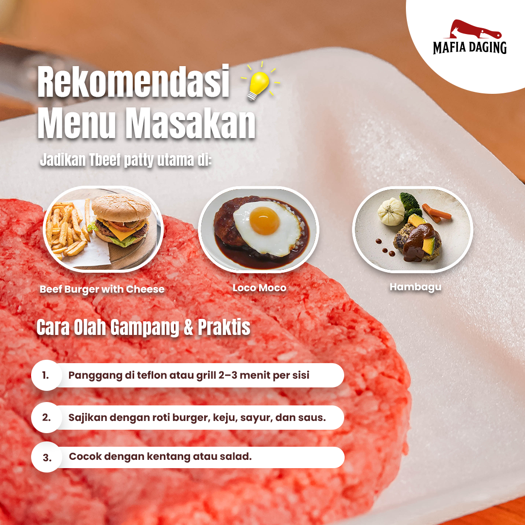 [Mafia Daging] Premium Wagyu Beef Patty / Wagyu Beef Burger / Beef Burger Patty
